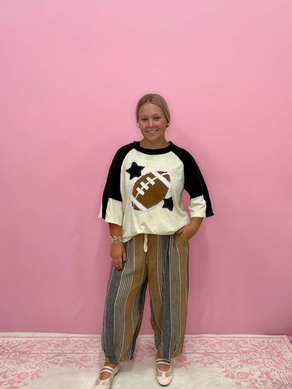 Autumn Striped Jogger Pants