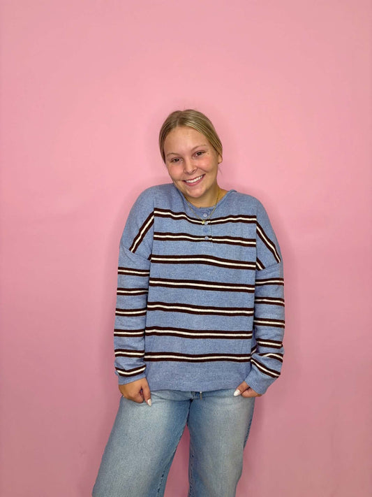 Coffee Date Henley Sweater