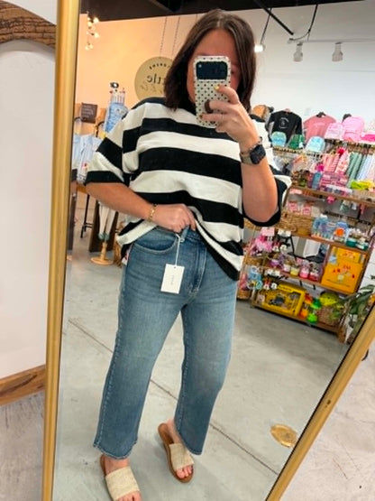 Cello Super High Rise Crop Dad Jean