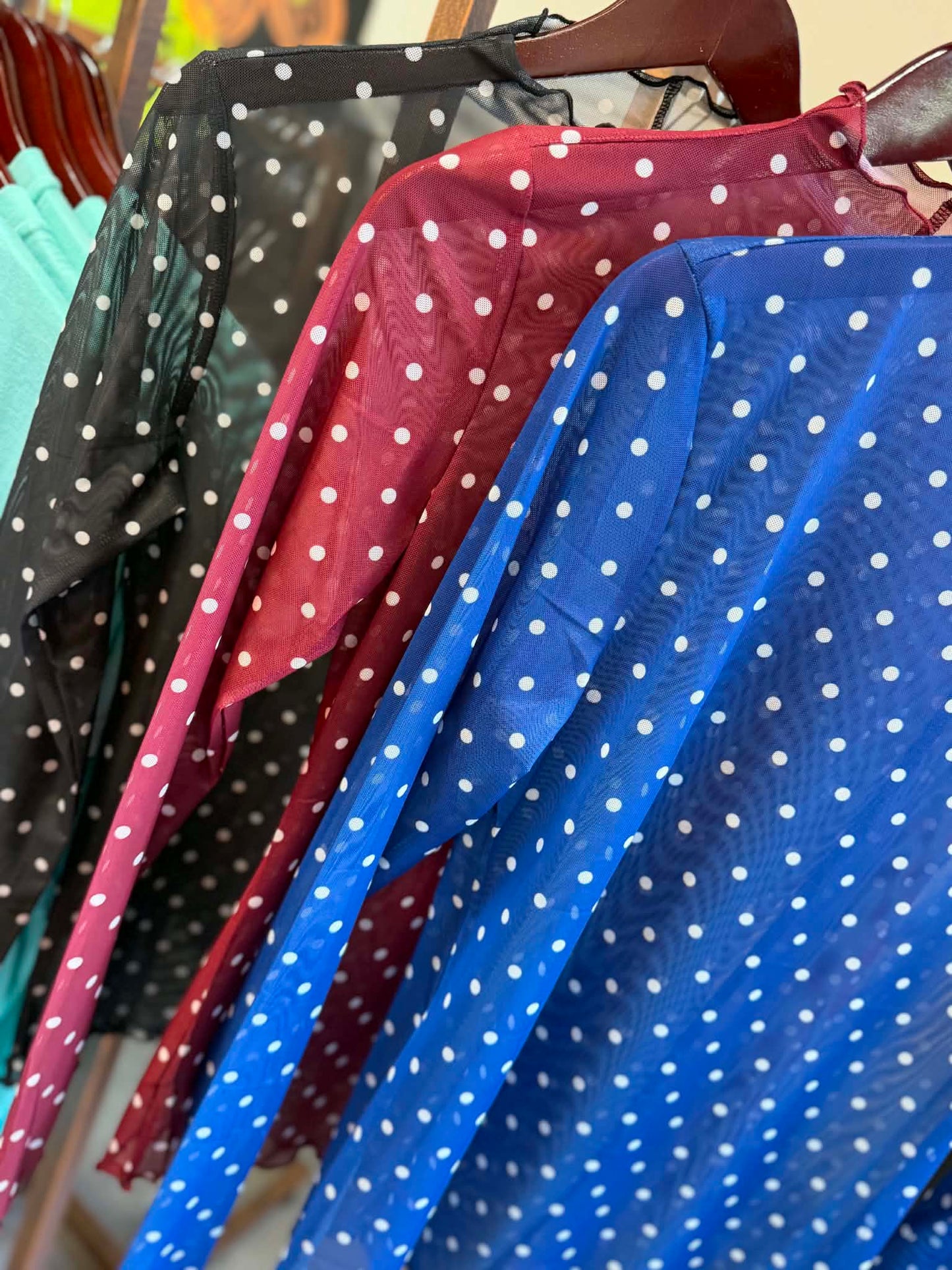 Black Polka Dot Mesh Under Shirt