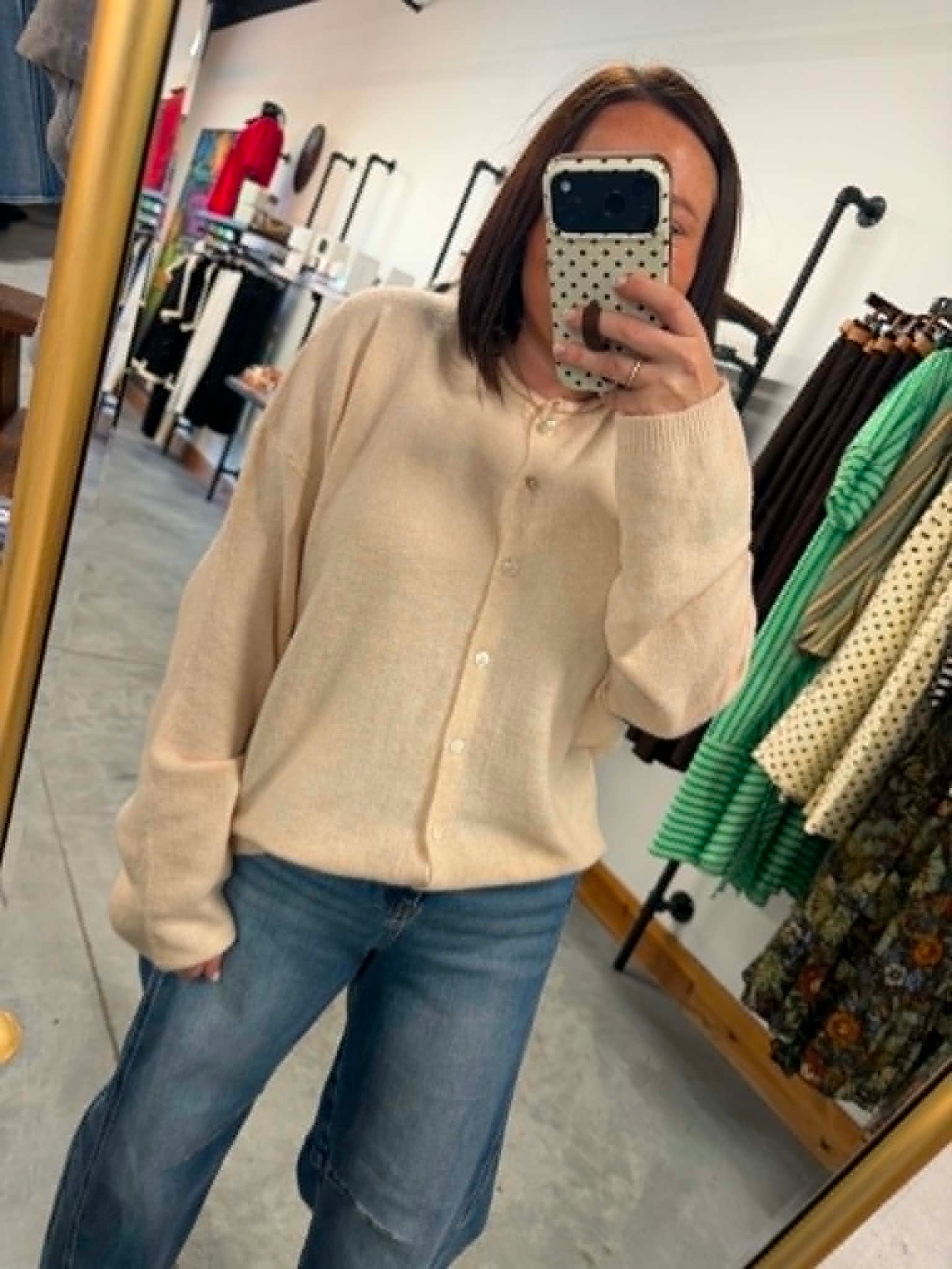 Oatmeal Cozy Girl Cardigan
