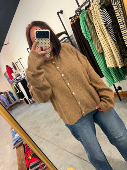 Mocha Cozy Girl Cardigan