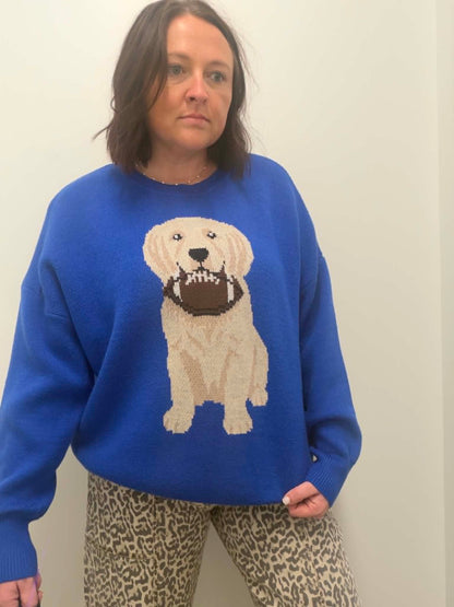 Blue Game Day Golden Sweater