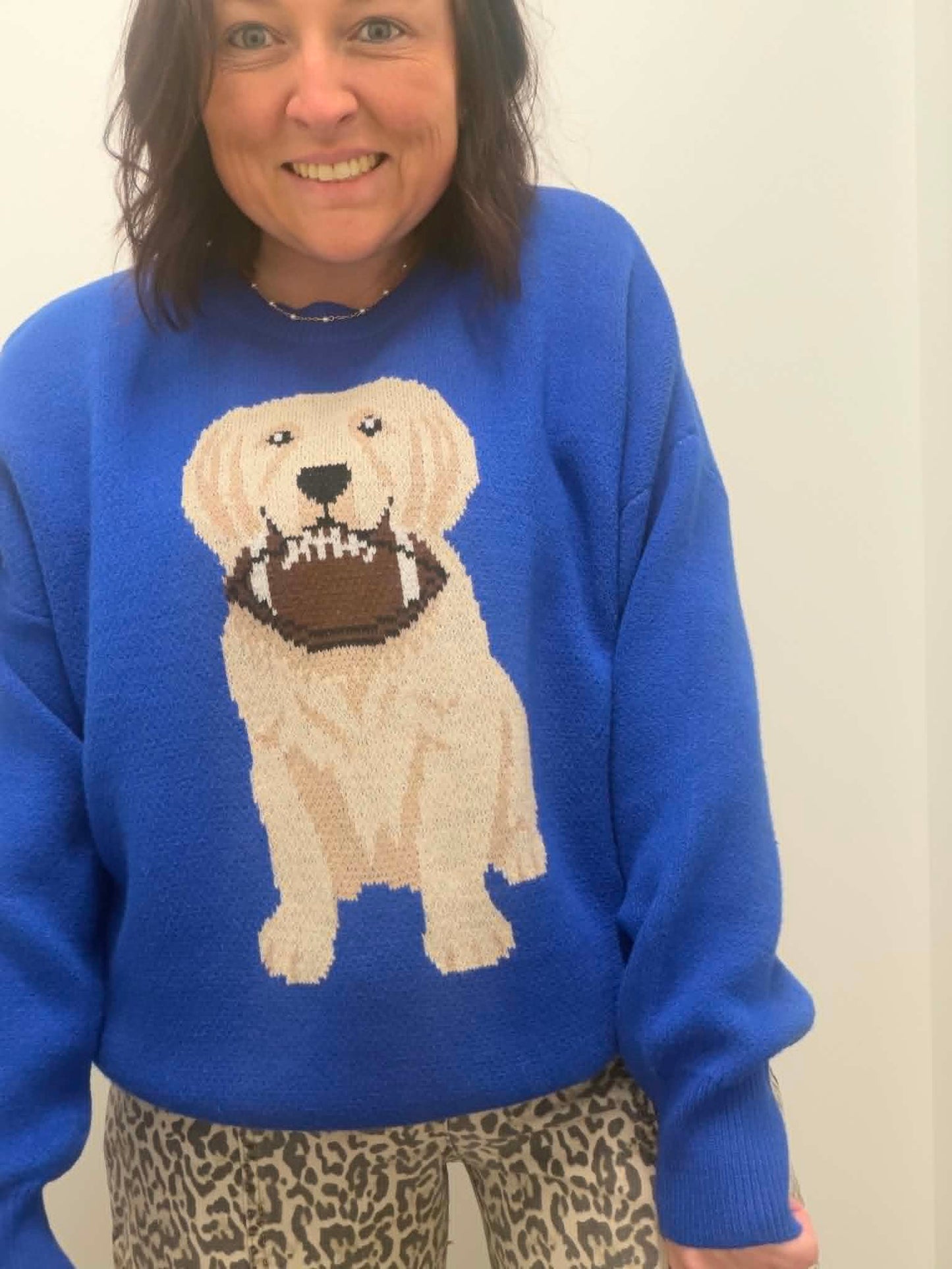 Blue Game Day Golden Sweater