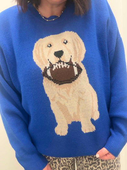 Blue Game Day Golden Sweater
