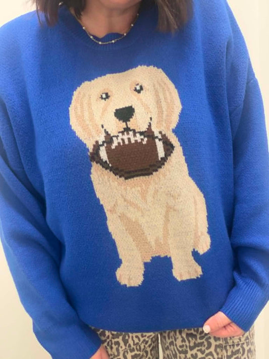 Blue Game Day Golden Sweater