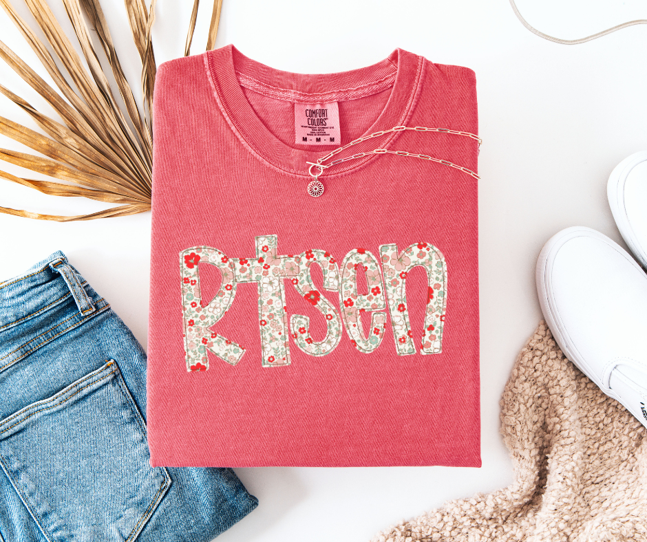 Risen Floral Tee  - comfort colors