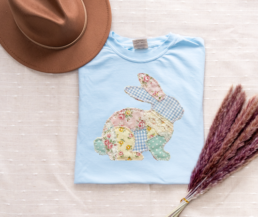 Faux Patchwork Bunny Tee