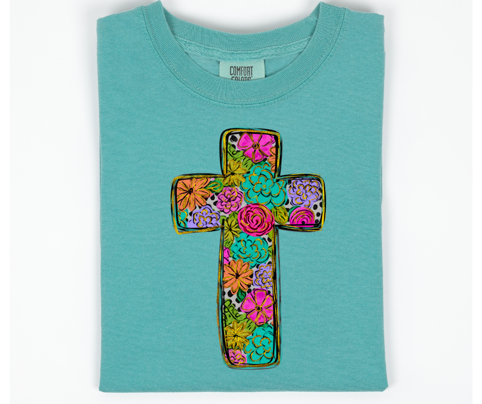 Floral Cross Tee