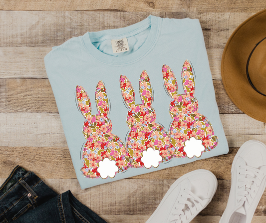 Floral Bunnies Tee