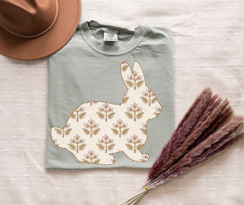Neutral Floral Bunny - Sunday Special
