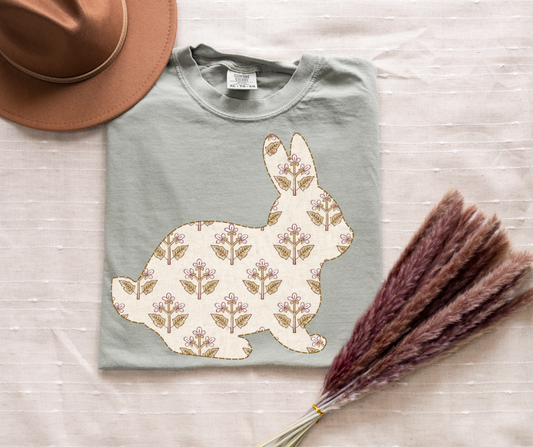 Neutral Floral Bunny - Sunday Special