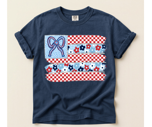 Cutesie Girly Flag Tee