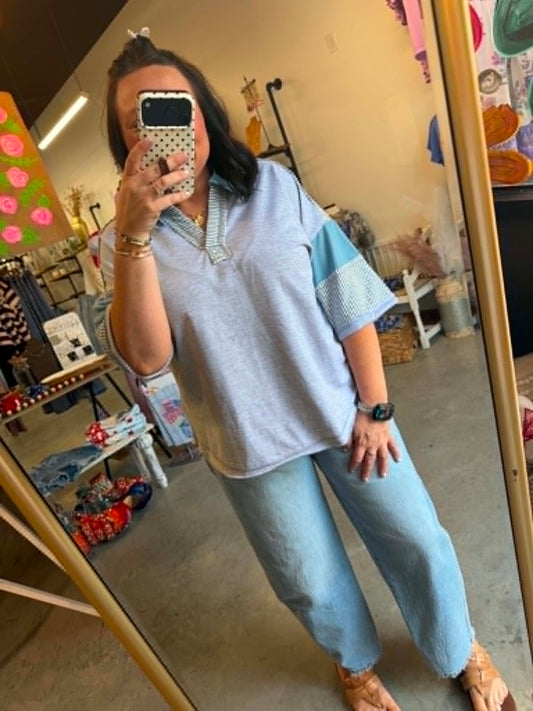 Blue Skies Collar Tee