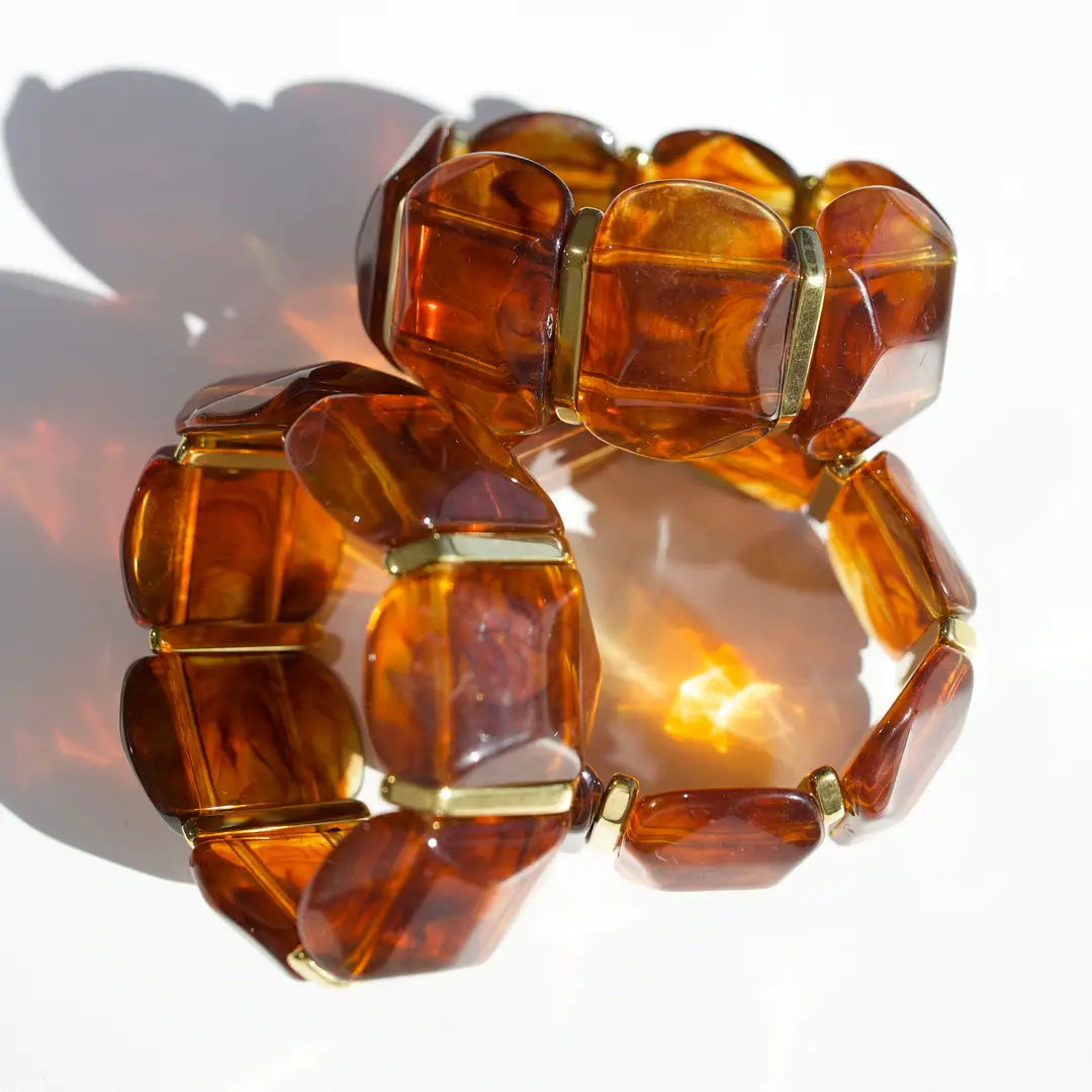 Emma Stretch Bracelet - Tortoise