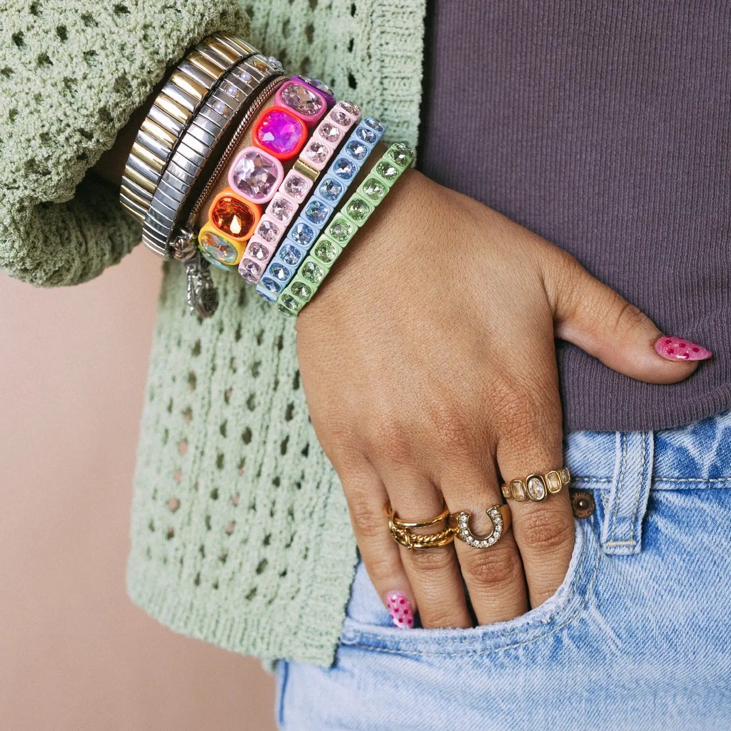 Goldie Stacked Ring - Size 6