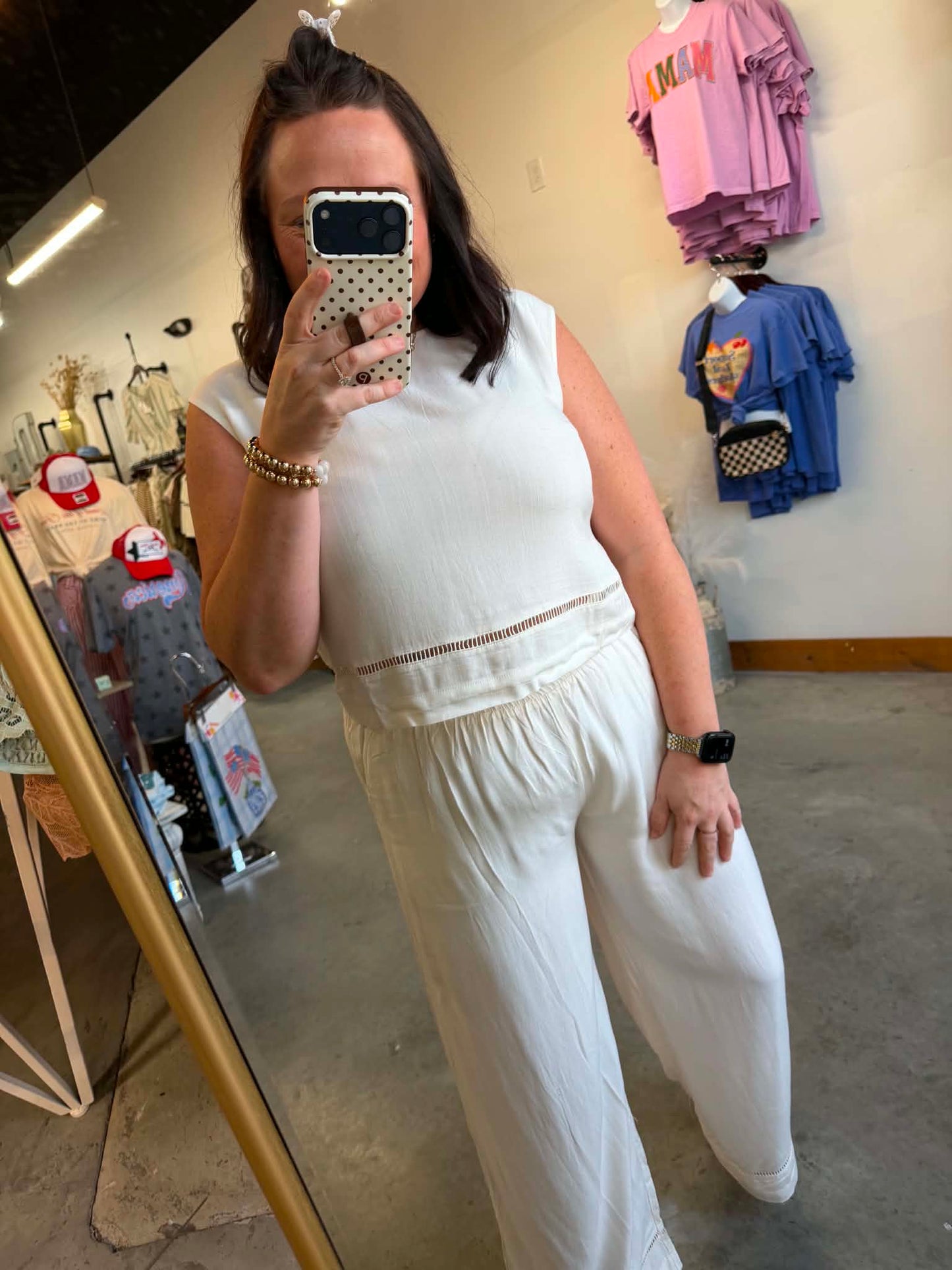 Lace Trim Crop Top