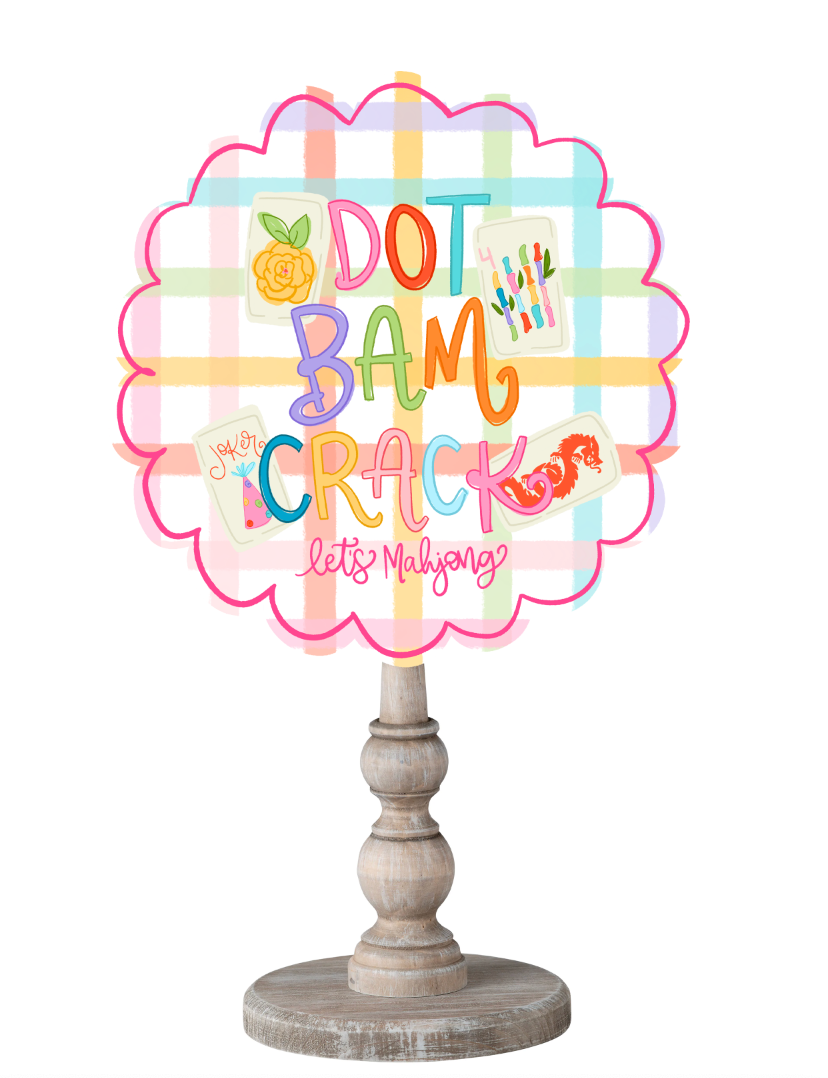 Dot Bam Crack Mahjong Topper