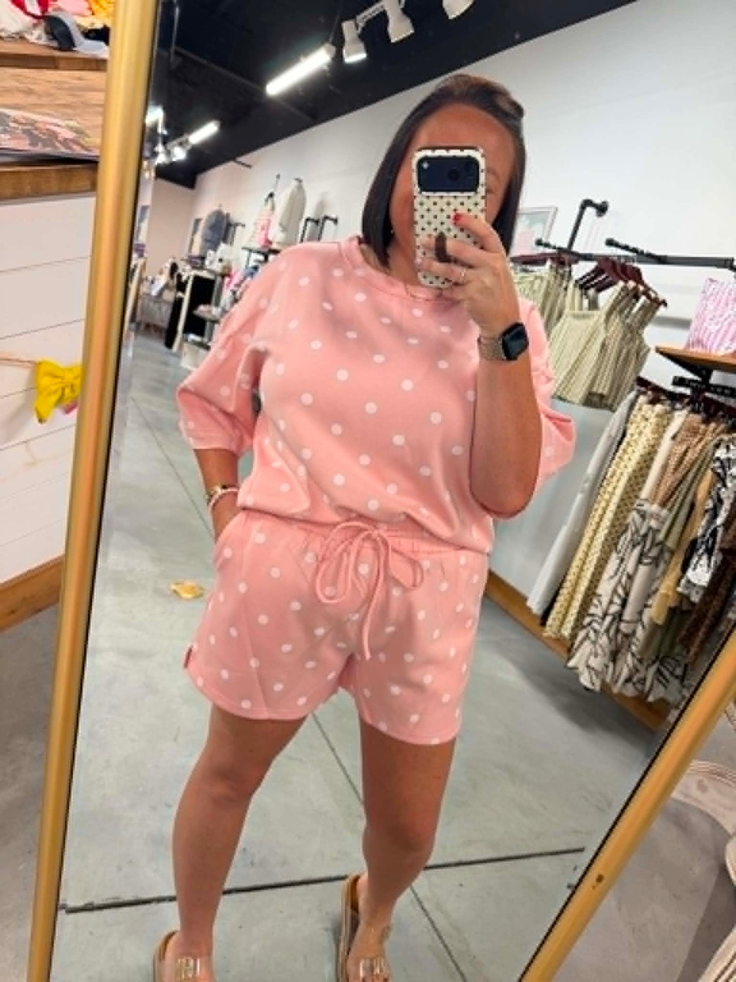 Strawberry Polka Dot Set