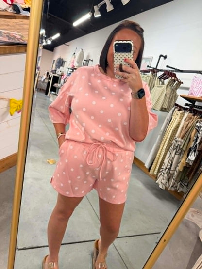 Strawberry Polka Dot Set
