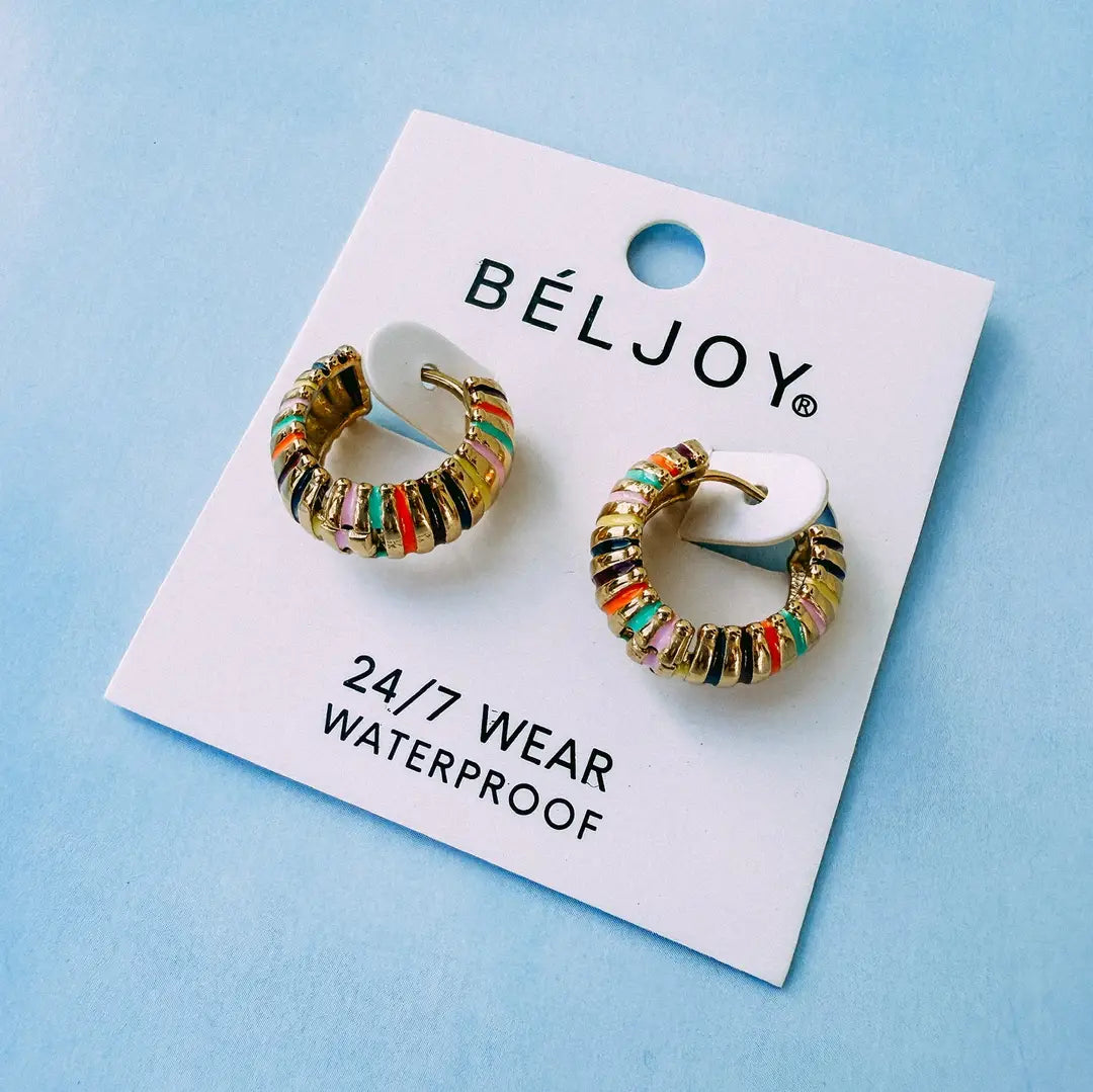 Elly Colorful Hoop Earrings