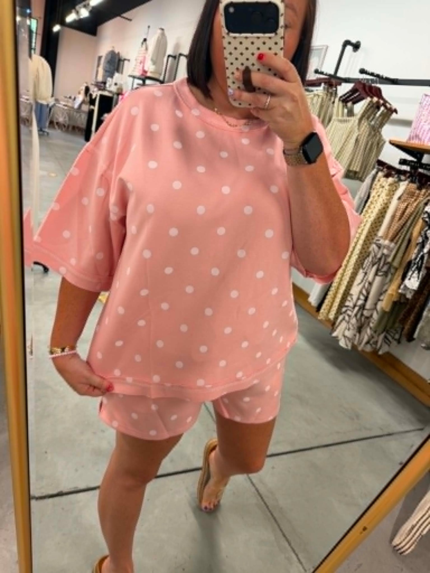 Strawberry Polka Dot Set