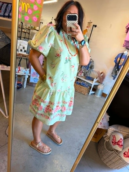 Mint Garden Mini Dress
