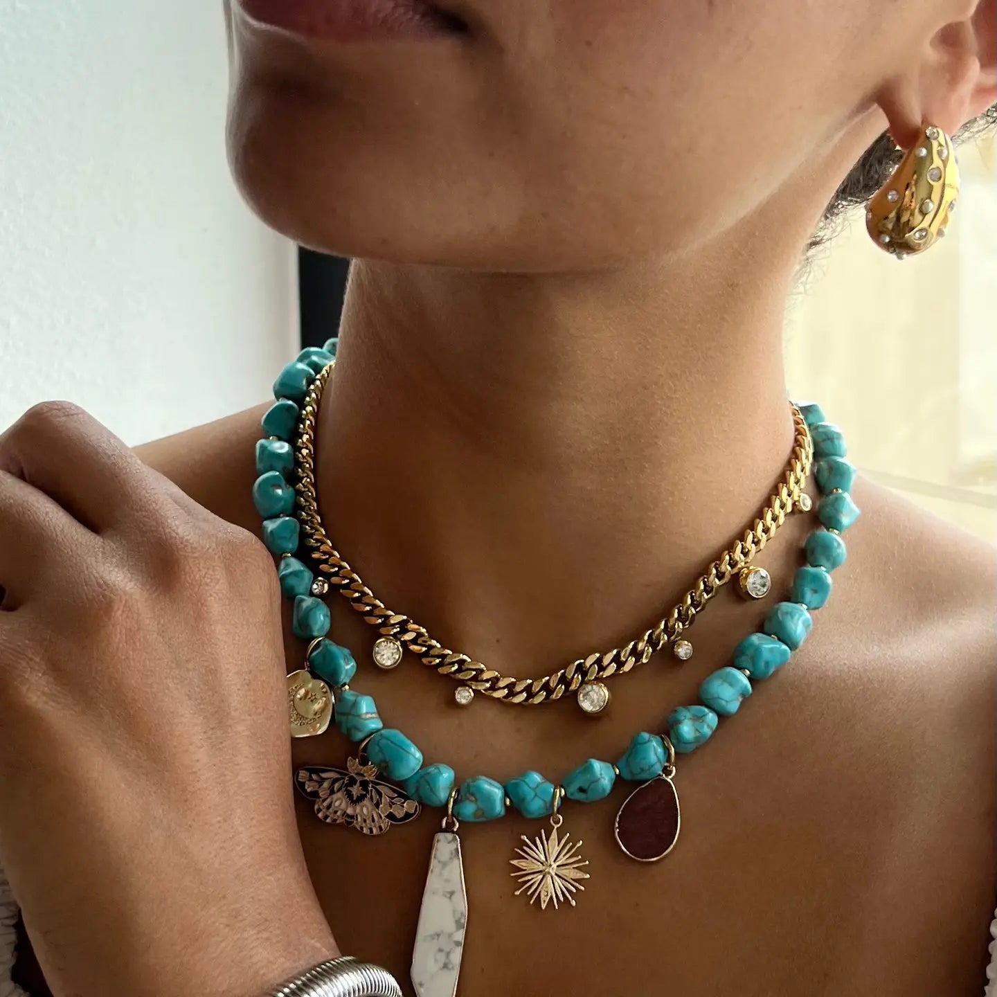 Chloe Crystal Cuban Chain Necklace