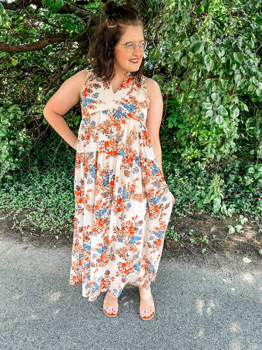 Floral Elegance Midi Dress