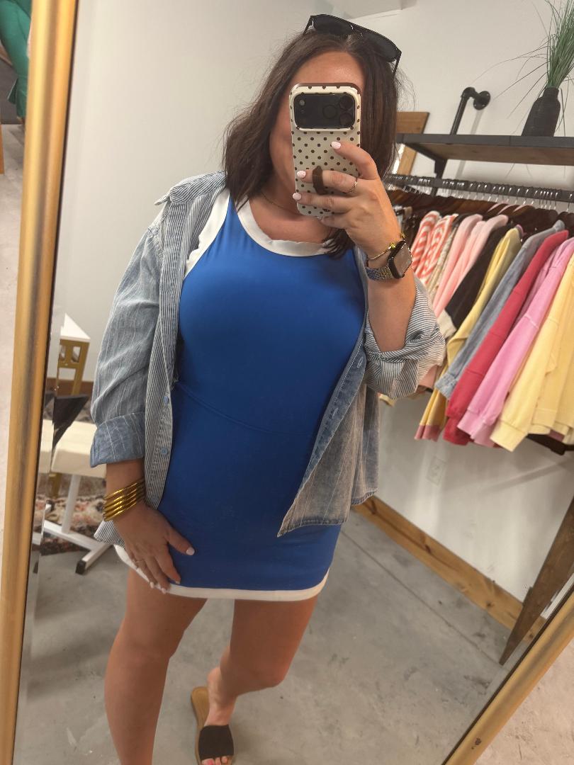 Ocean Blue Athletic Dress