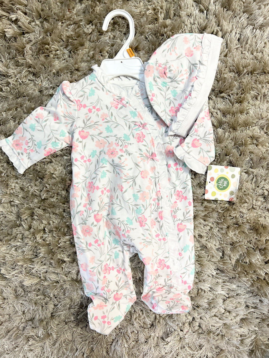 Pink and Mint Floral Sleeper