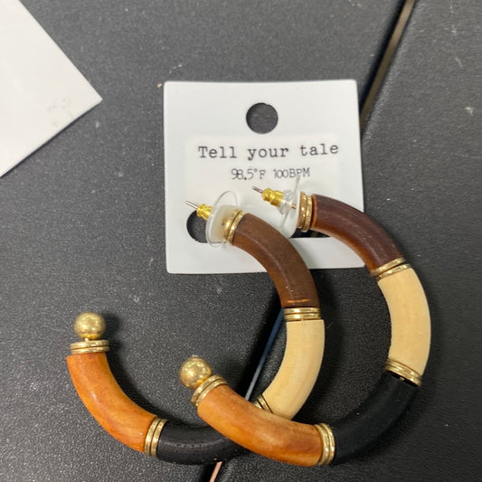 Wood Bead Hoops