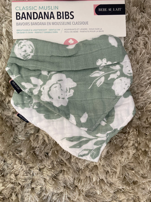 Vintage Floral Bandana Bib Set