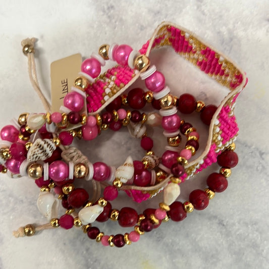 Magenta Bracelet Stack