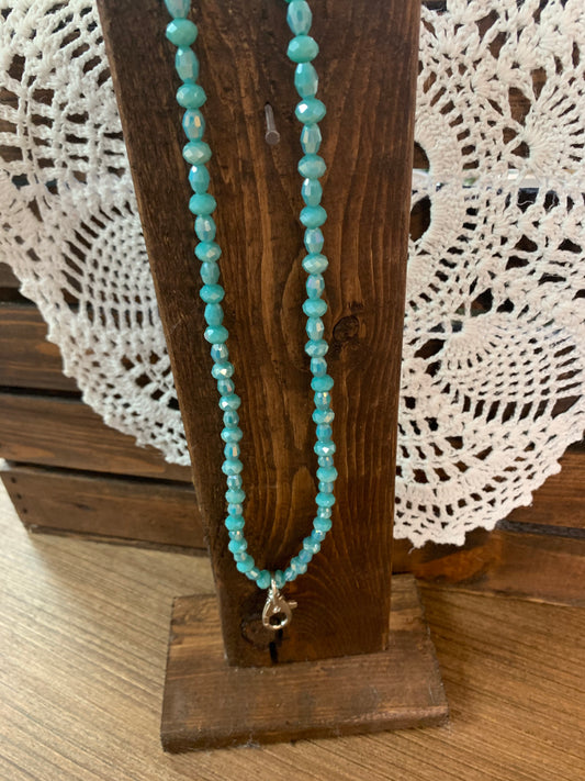 Turquoise Beaded Lanyard