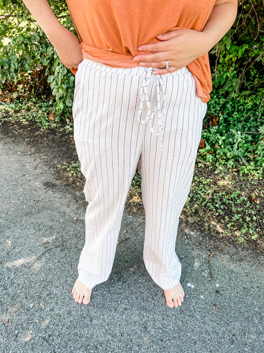 Back and Better Beige Striped Pants