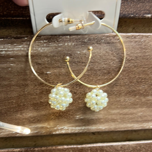 Pearl Ball Dangle Earrings