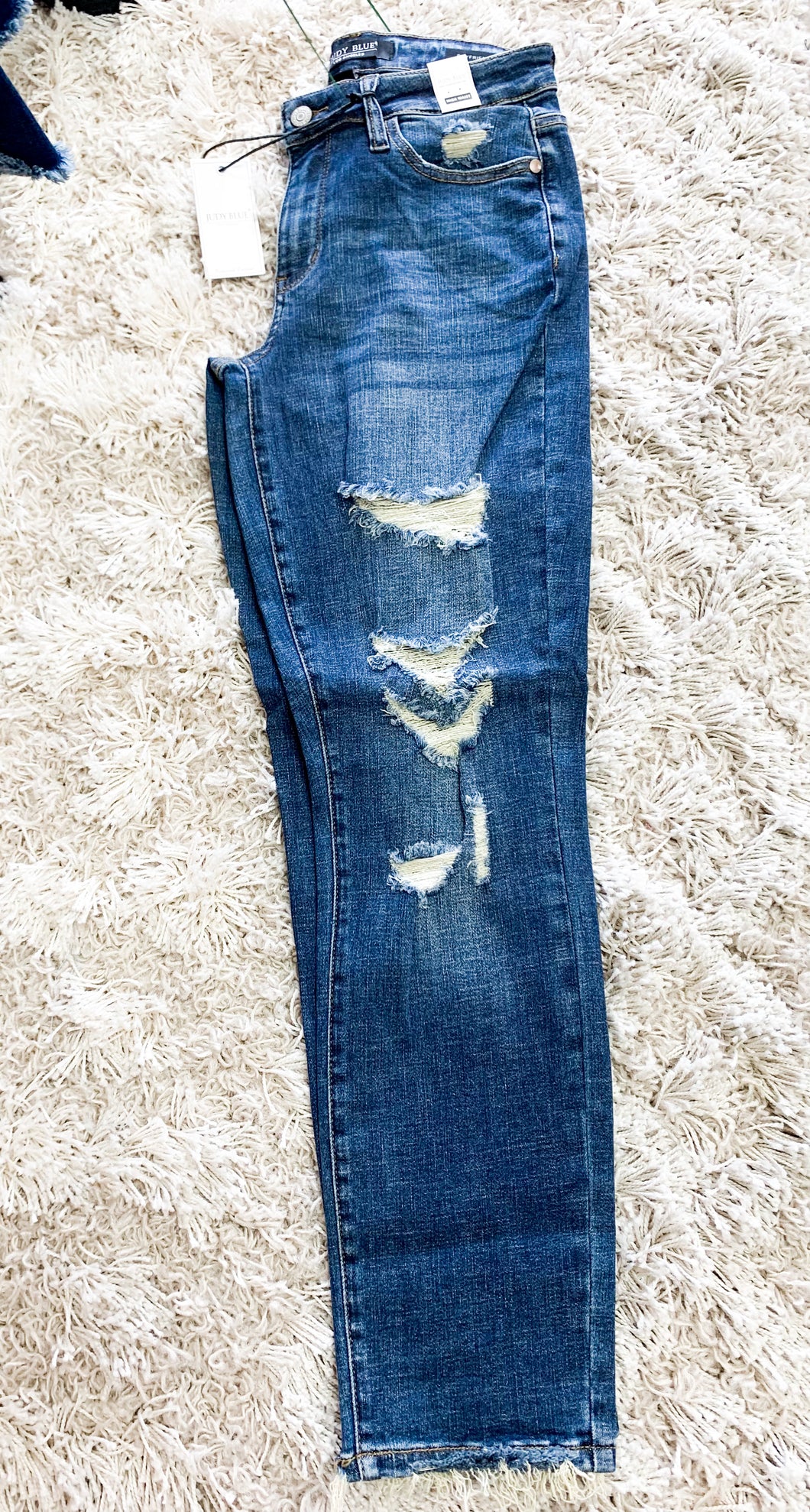 Judy Blue Destroyed Boyfriend Jeans
