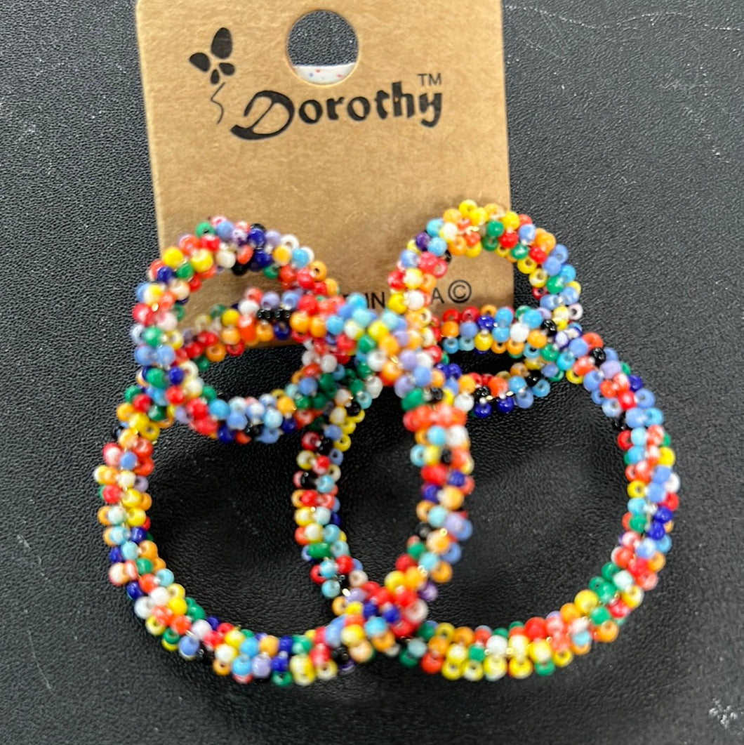 Double Circle Seed Bead Posts
